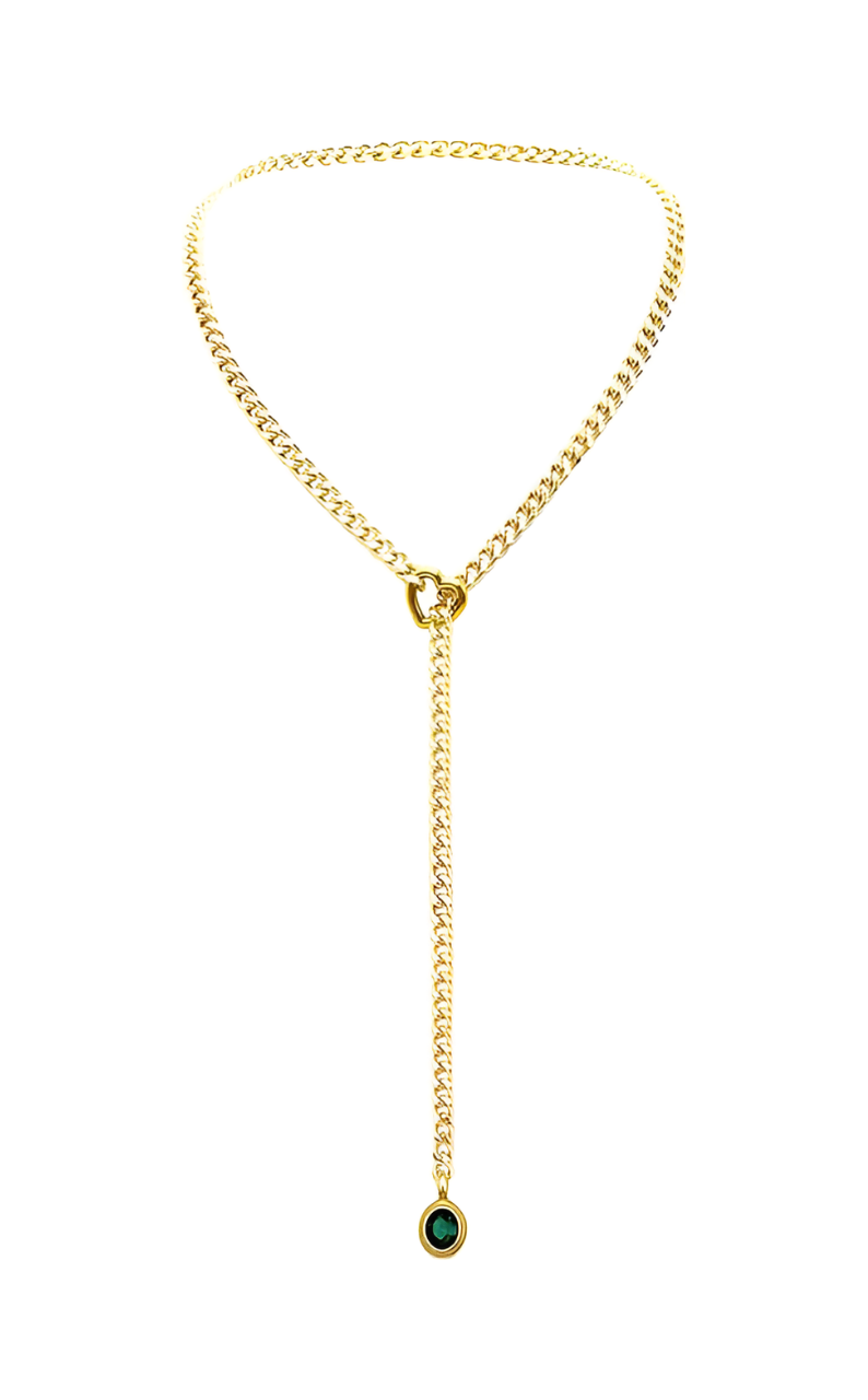 Crystal Charm Slip Chain Choker