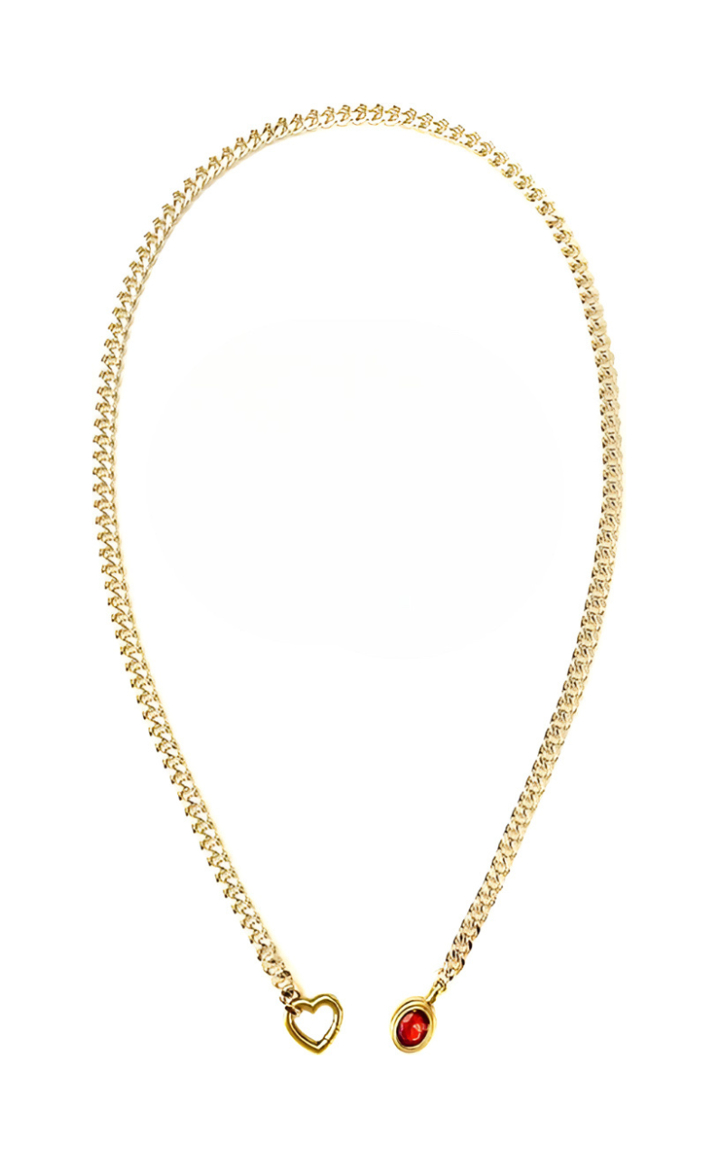 Crystal Charm Slip Chain Choker