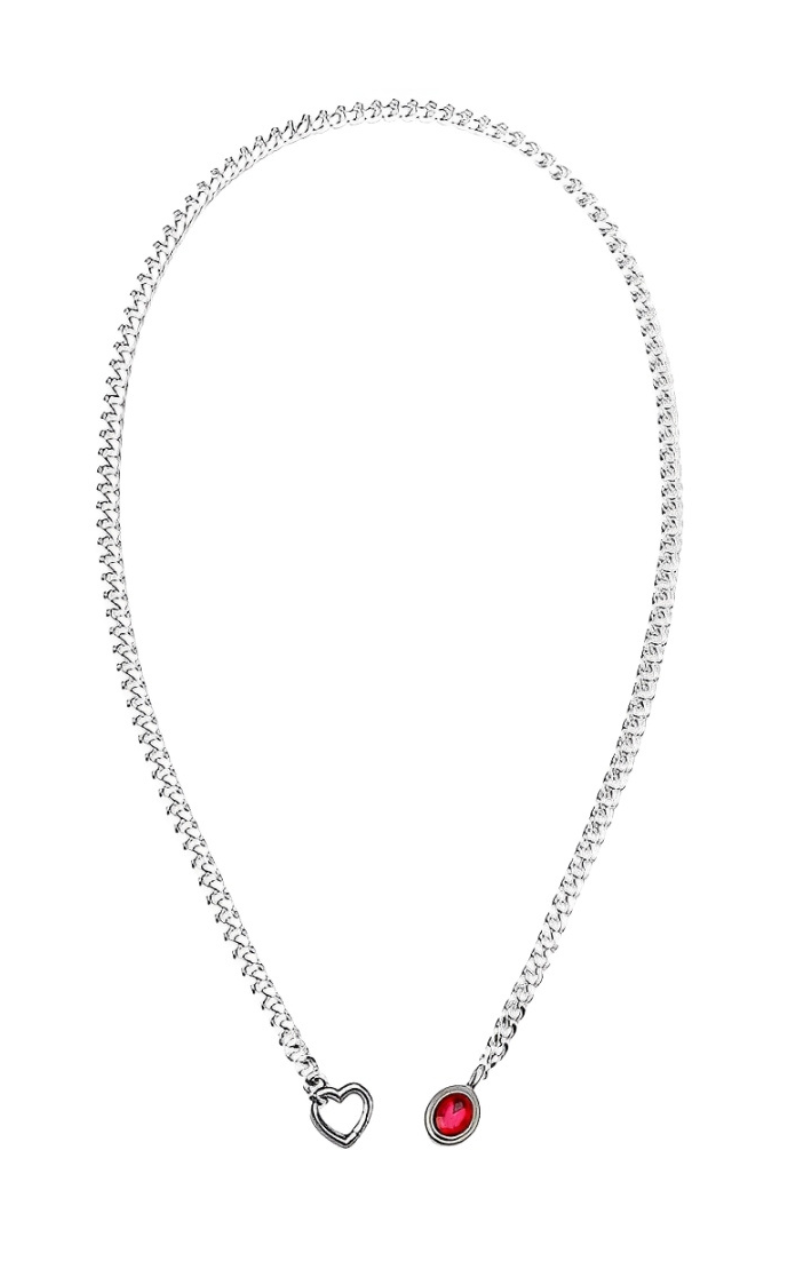Crystal Charm Slip Chain Choker