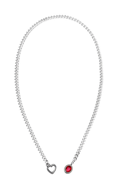 Crystal Charm Slip Chain Choker