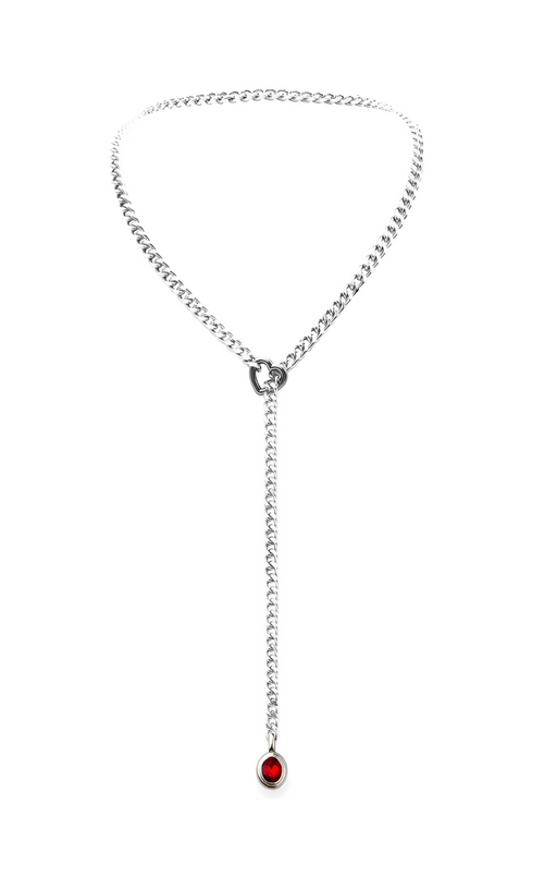 Crystal Charm Slip Chain Choker