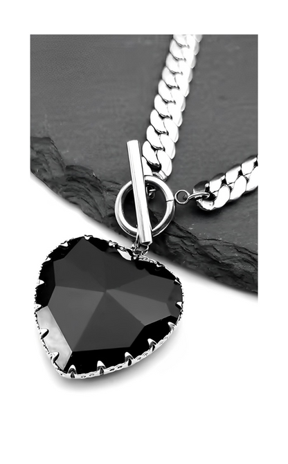 Loveboy™ -Heart Glass Pendant Choker