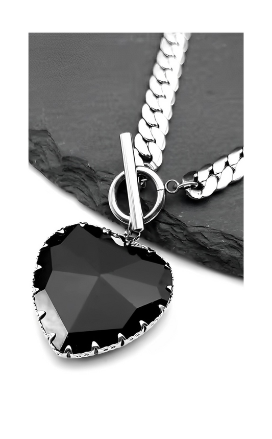 Loveboy™ -Heart Glass Pendant Choker