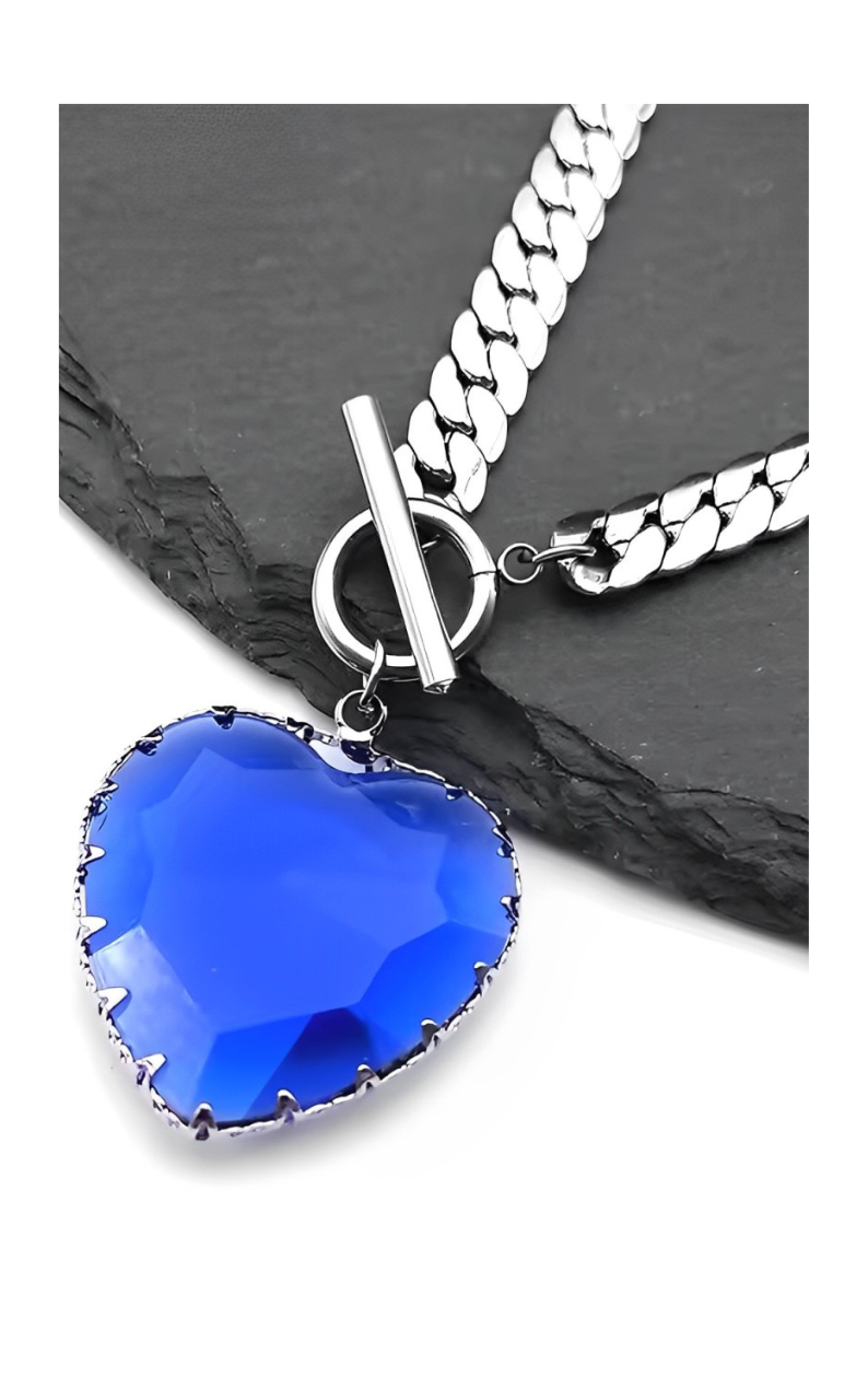 Loveboy™ -Heart Glass Pendant Choker