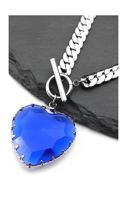 Loveboy™ -Heart Glass Pendant Choker