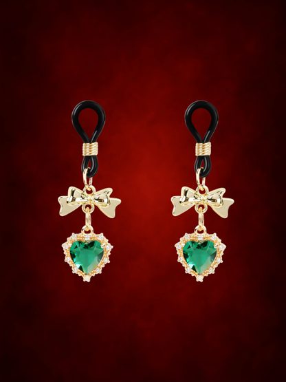 Crystal Heart Clamps