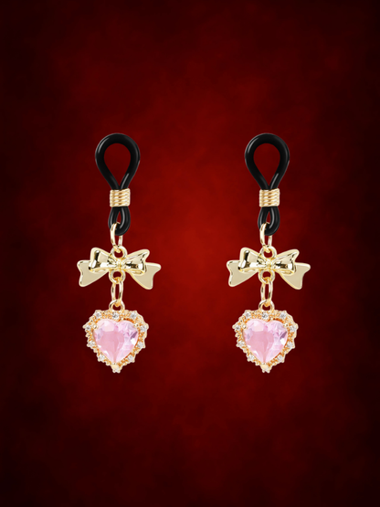 Crystal Heart Clamps