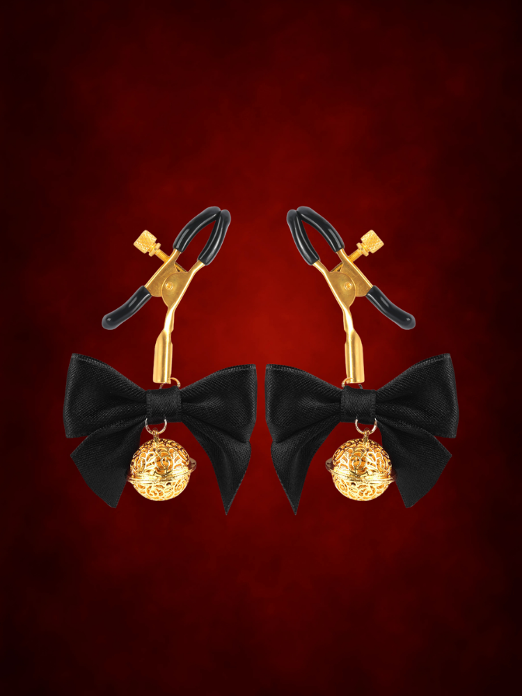 Golden Bow Bells Clamps