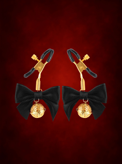 Golden Bow Bells Clamps