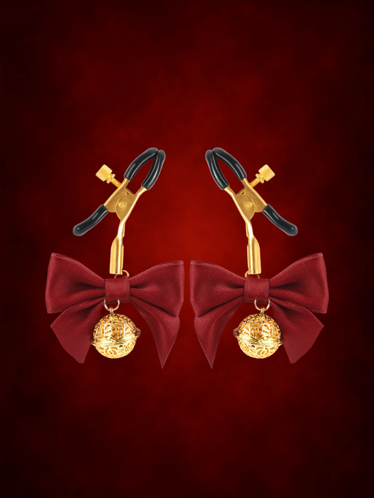 Golden Bow Bells Clamps