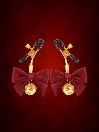 Golden Bow Bells Clamps