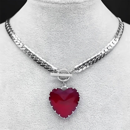 Loveboy™ -Heart Glass Pendant Choker