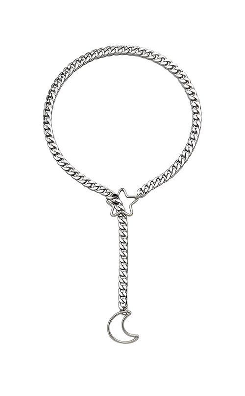 Moon & Star Slip Chain