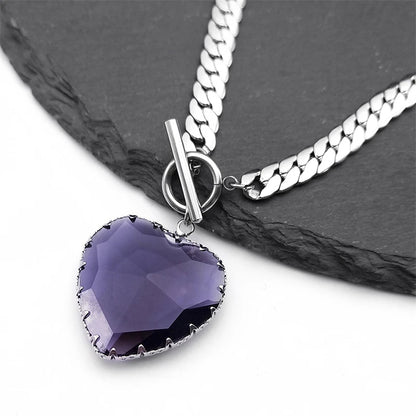 Loveboy™ -Heart Glass Pendant Choker